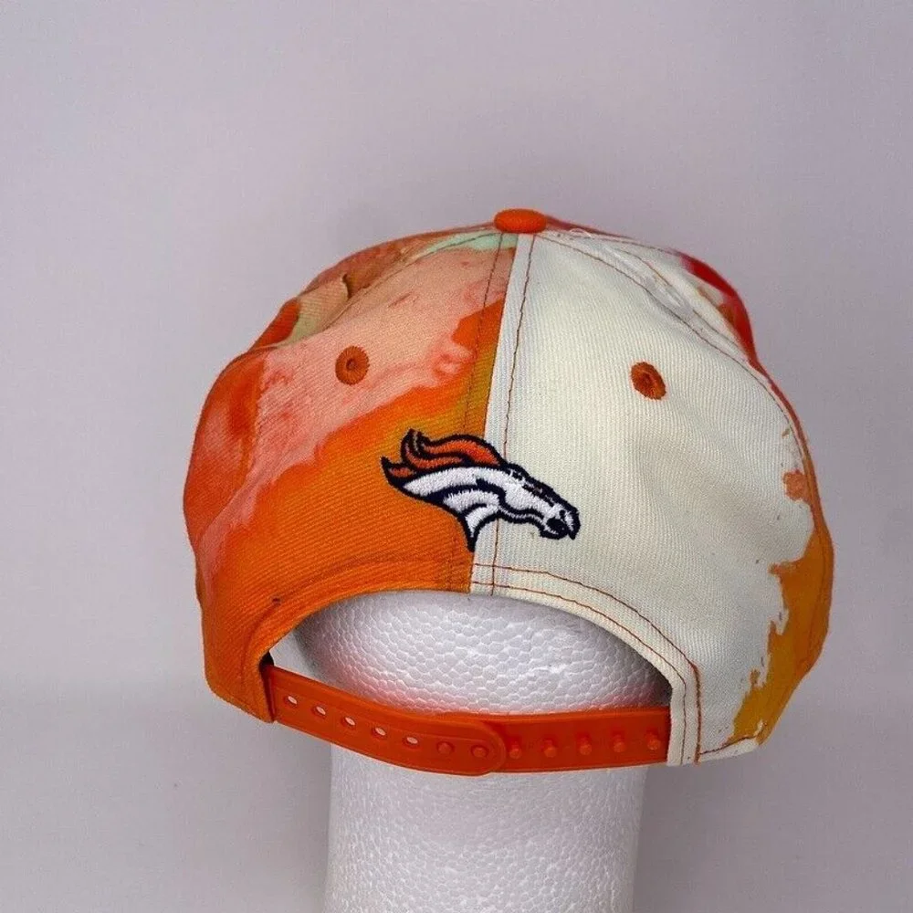 NWT Denver Broncos Tie Dye Snapback Hat NFL Football AFC Onfield Sideline‎ Ink